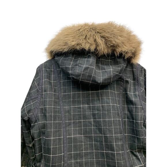 Obeymeyer Women's Dolly Insulated Jacket Black Faux Fur Lined‎ Hood SZ 10 - Picture 16 of 16